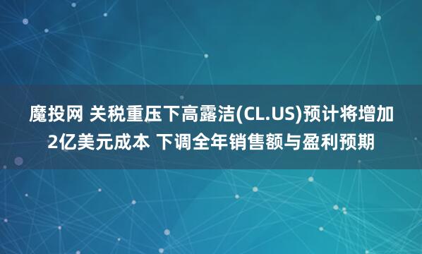 魔投网 关税重压下高露洁(CL.US)预计将增加2亿美元成本 下调全年销售额与盈利预期