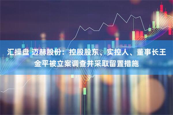 汇操盘 迈赫股份：控股股东、实控人、董事长王金平被立案调查并采取留置措施