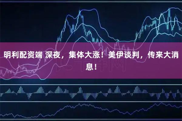 明利配资端 深夜，集体大涨！美伊谈判，传来大消息！