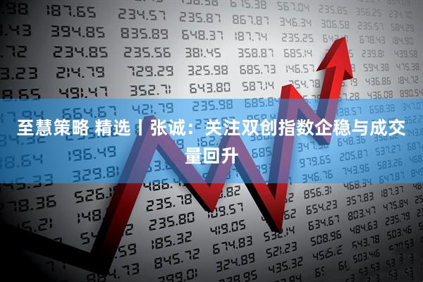 至慧策略 精选丨张诚:关注双创指数企稳与成交量回升